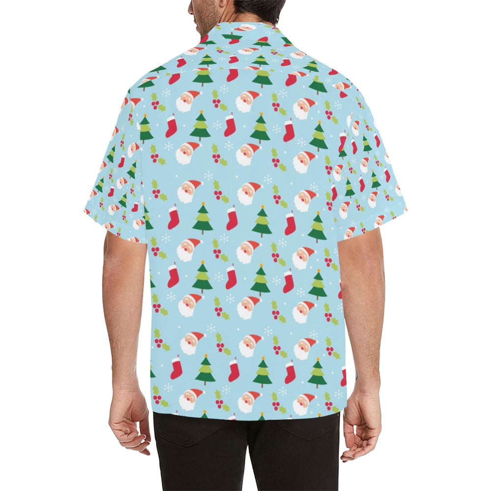 Santa Themed Print Design LKS301 Men's Hawaiian Shirt