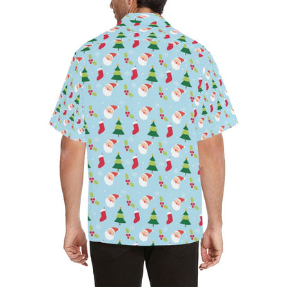 Santa Themed Print Design LKS301 Men's Hawaiian Shirt