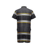 Checkered Flag Yellow Line Style Men's Romper