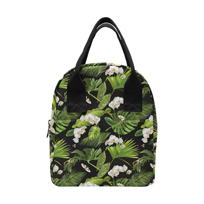 Tropical Flower Pattern Print Design TF026 Insulated Lunch Bag