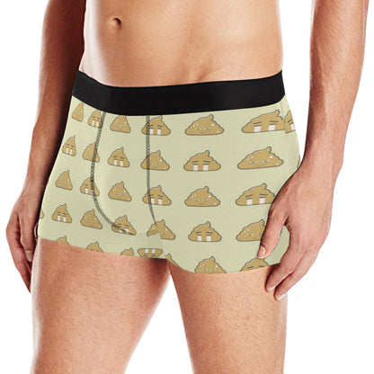 Poop Emoji Pattern Print Design A04 Men's Boxer Briefs