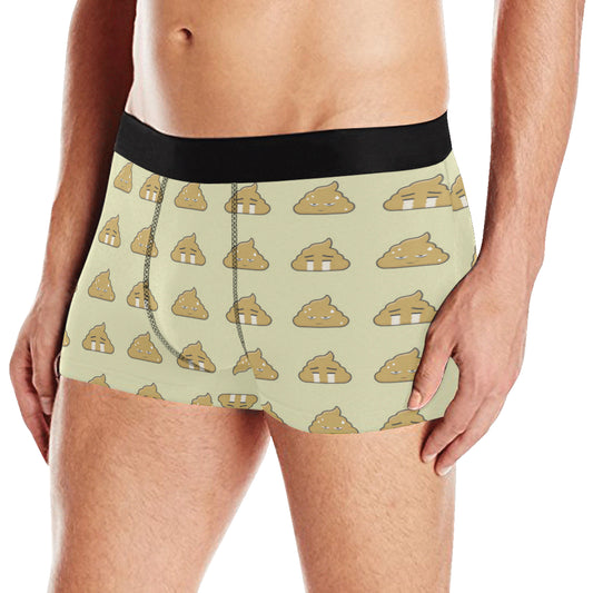 Poop Emoji Pattern Print Design A04 Men's Boxer Briefs