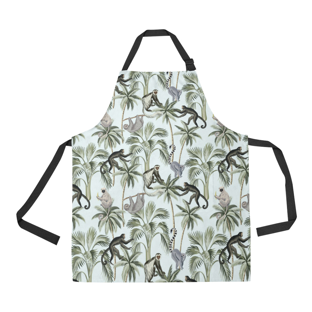 Rainforest Pattern Print Design RF04 Apron with Pocket
