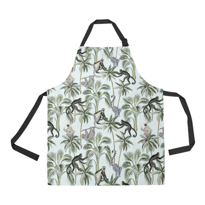 Rainforest Pattern Print Design RF04 Apron with Pocket