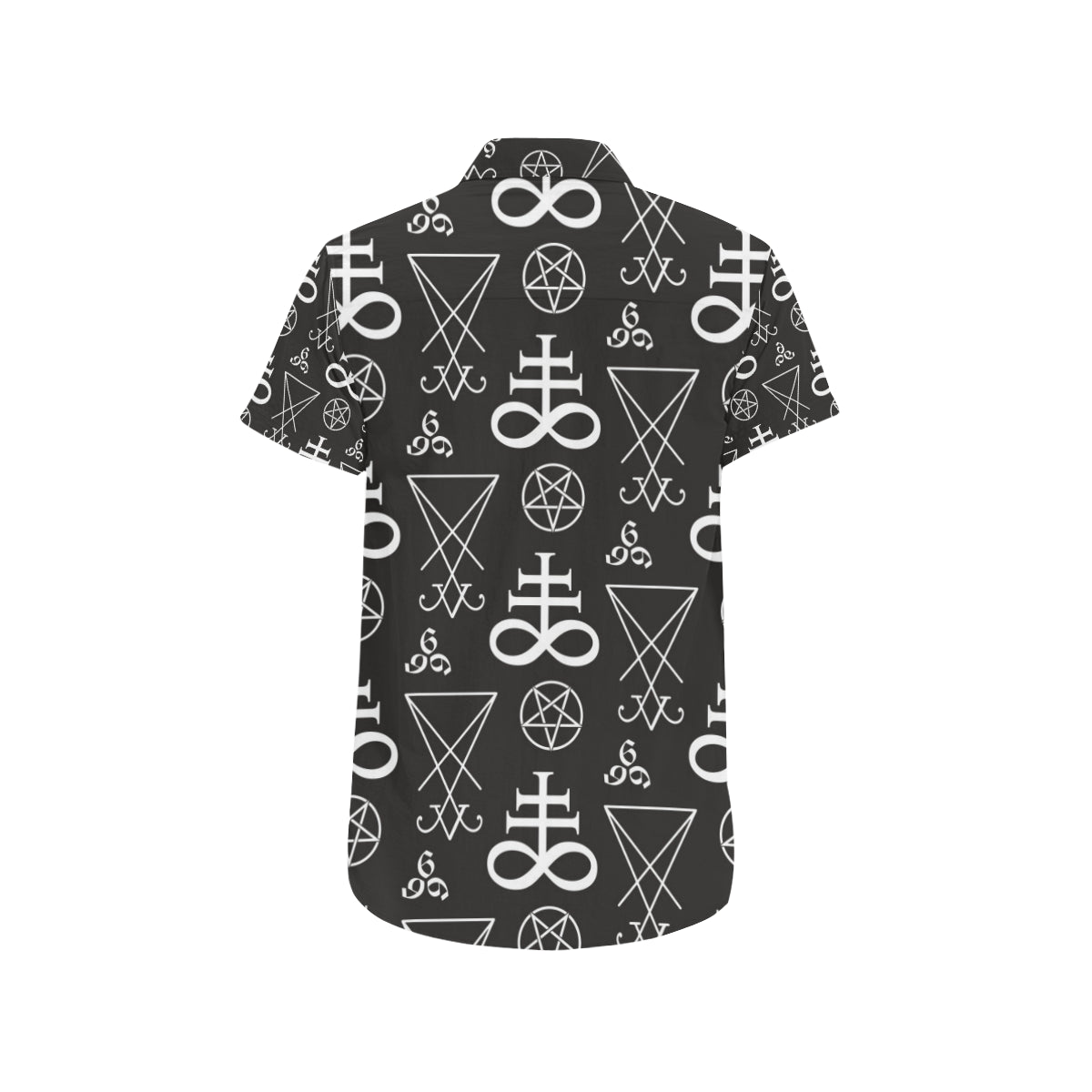 Pentagram Pattern Print Design A04 Men's Short Sleeve Button Up Shirt