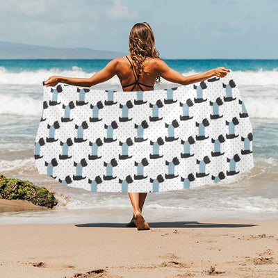 Scottish Terriers Print Design LKS3012 Beach Towel 32" x 71"