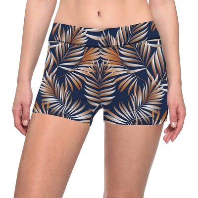 Tropical Flower Pattern Print Design TF07 Yoga Shorts