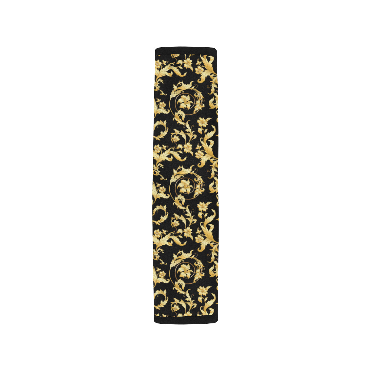 Baroque Golden Pattern Print Design 04 Car Seat Belt Cover