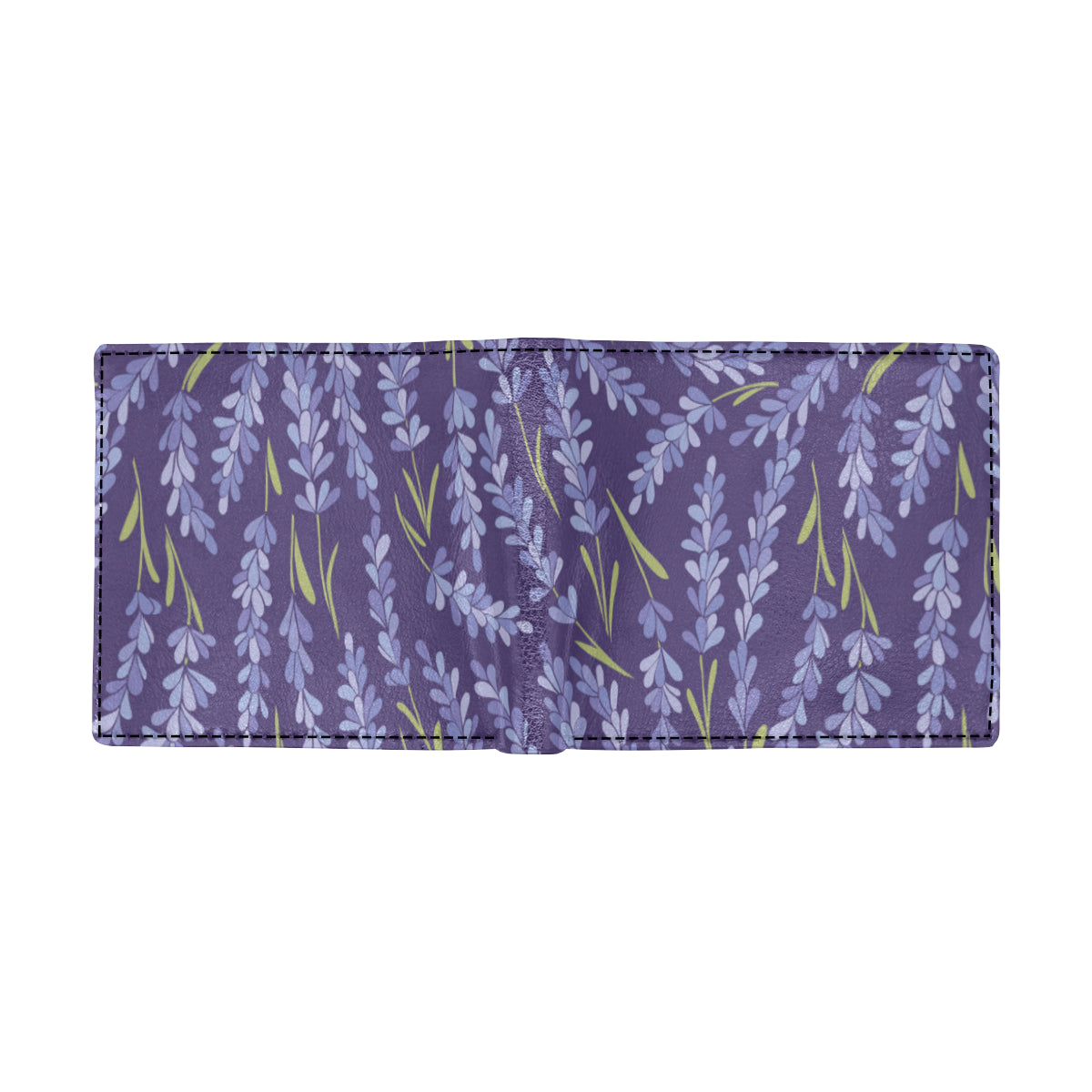 Lavender Pattern Print Design 03 Men's ID Card Wallet