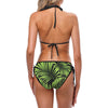 Green Neon Tropical Palm Leaves Bikini