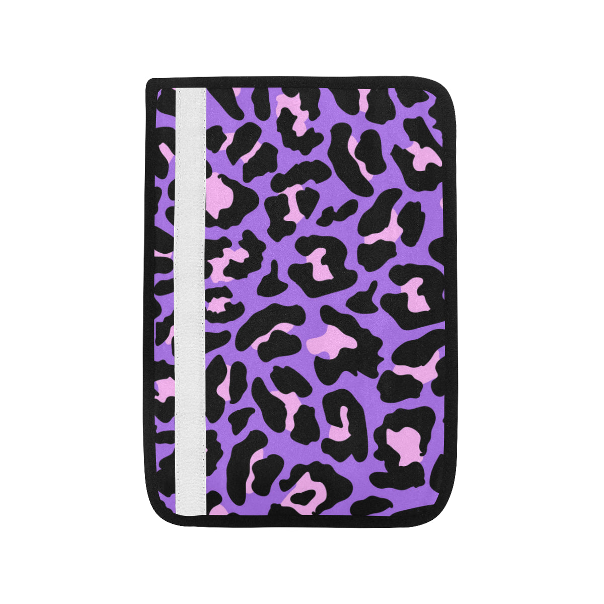 Cheetah Purple Neon Print Pattern Car Seat Belt Cover