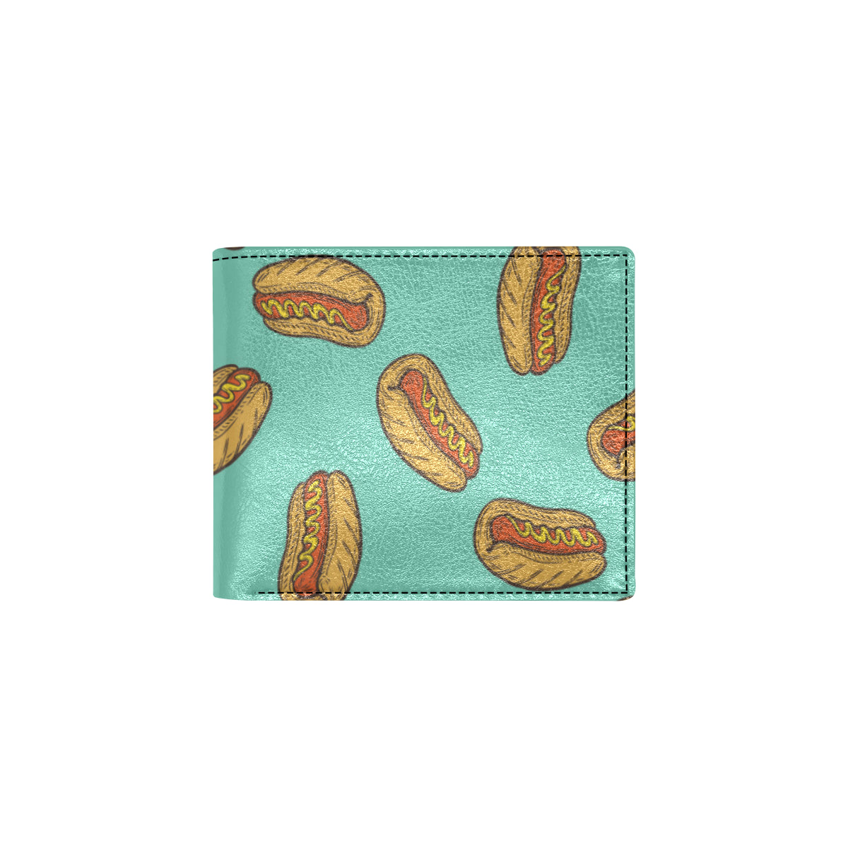 Hot Dog Pattern Print Design 04 Men's ID Card Wallet