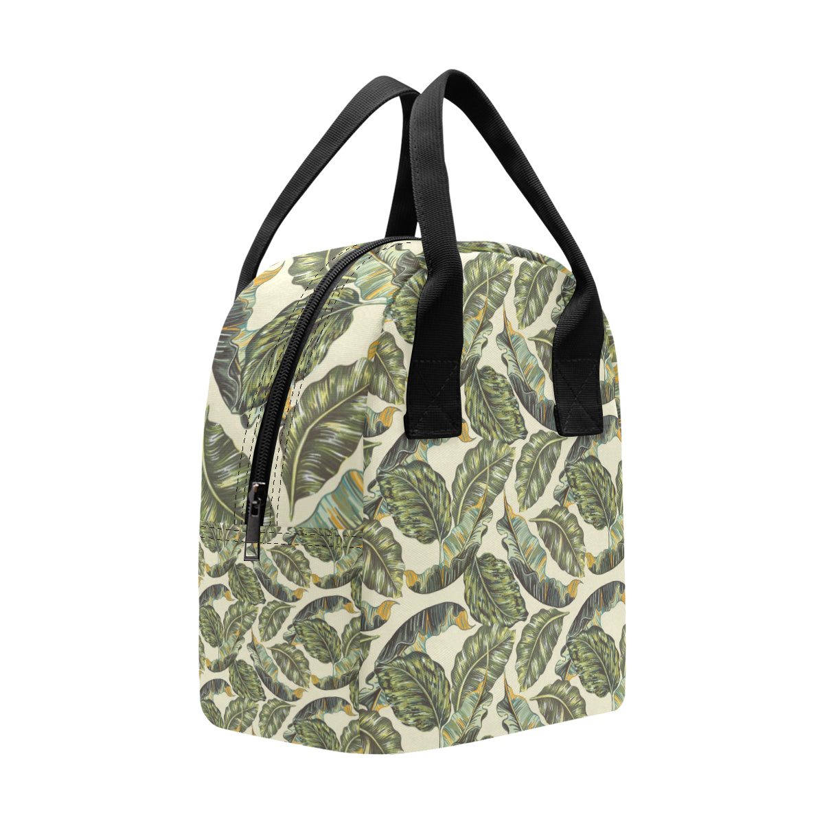 Banana Leaf Pattern Print Design BL08 Insulated Lunch Bag