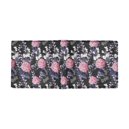Hydrangea Pattern Print Design HD04 Men's ID Card Wallet