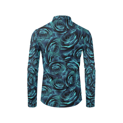 Camellia Pattern Print Design CM04 Men's Long Sleeve Shirt