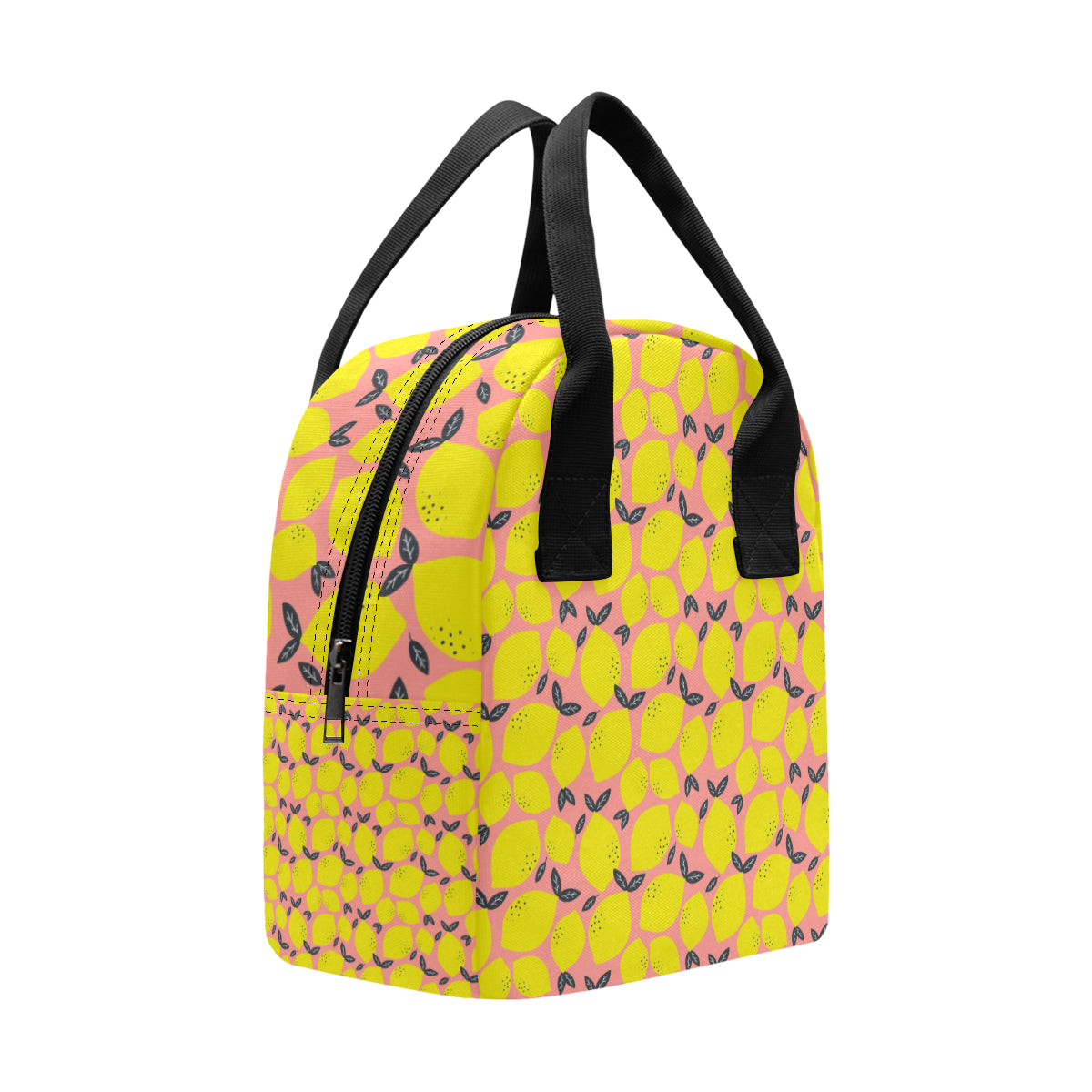 Lemon Pattern Print Design LM03 Insulated Lunch Bag