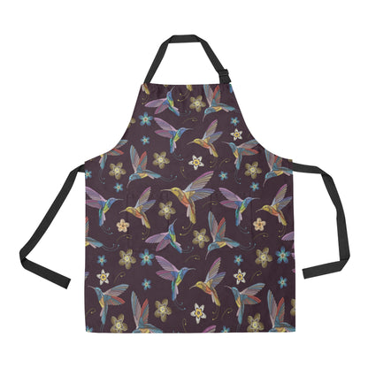 Hummingbird Pattern Print Design 04 Apron with Pocket