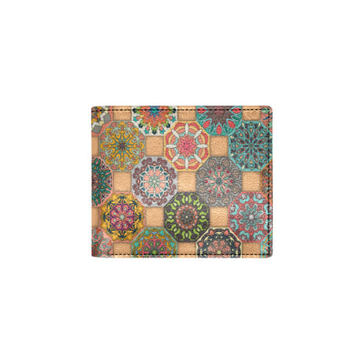 Boho Pattern Print Design 07 Men's ID Card Wallet