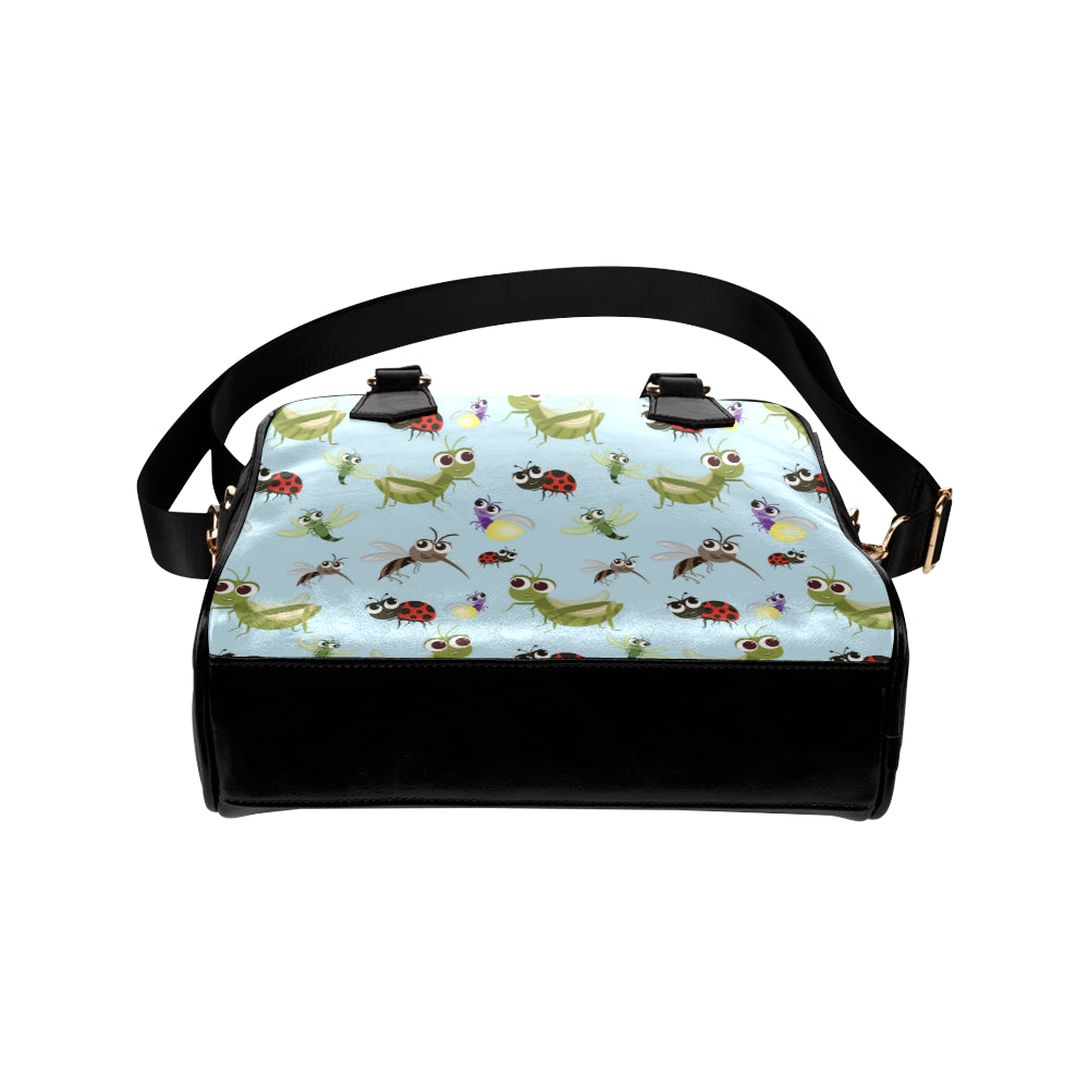 Ladybug Pattern Print Design 01 Shoulder Handbag