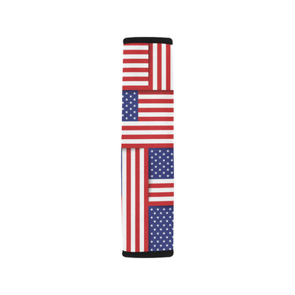 Patriotic US Flag Pattern Print Design A01 Car Seat Belt Cover