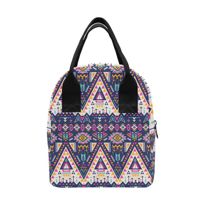 Pink Tribal Aztec native american Insulated Lunch Bag