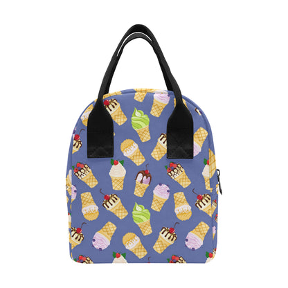 Ice Cream Pattern Print Design IC03 Insulated Lunch Bag
