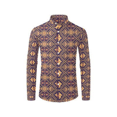 Aztec Pattern Print Design 09 Men's Long Sleeve Shirt