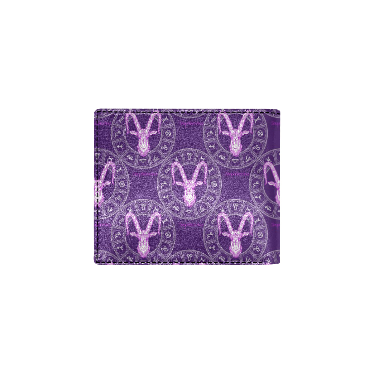 Capricorn Zodiac Pattern Print Design 04 Men's ID Card Wallet