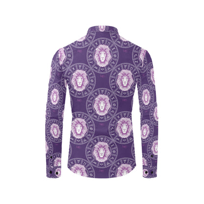 Leo Pattern Print Design 04 Men's Long Sleeve Shirt
