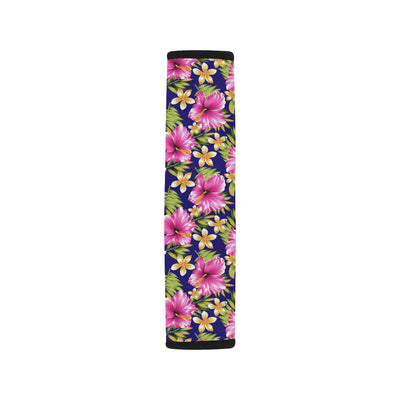 Pink Hibiscus Pattern Print Design HB027 Car Seat Belt Cover