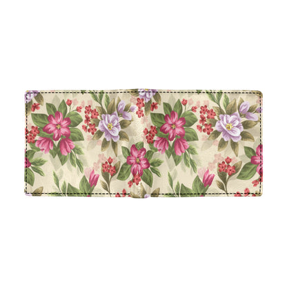 Summer Floral Pattern Print Design SF08 Men's ID Card Wallet