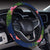 Hibiscus Pattern Print Design HB028 Steering Wheel Cover with Elastic Edge