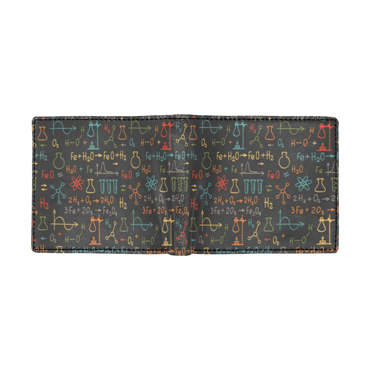 Chemical Pattern Print Design 03 Men's ID Card Wallet