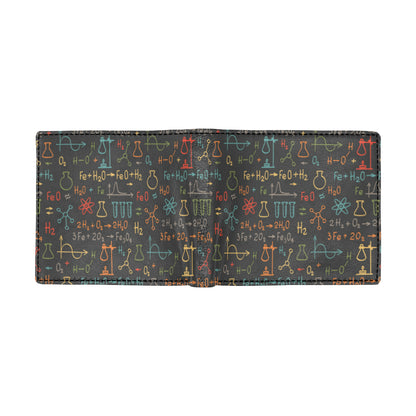 Chemical Pattern Print Design 03 Men's ID Card Wallet