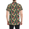 Cactus Pattern Print Design 06 Men's Short Sleeve Button Up Shirt