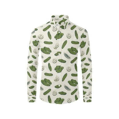 Cucumber Pattern Print Design CC05 Men's Long Sleeve Shirt