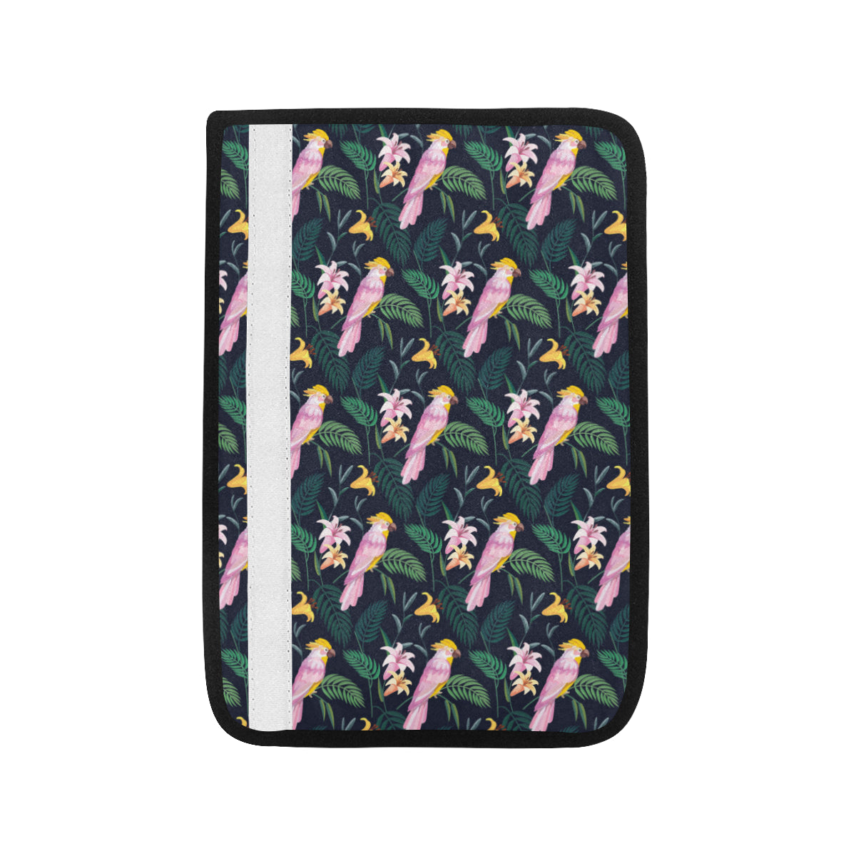 Cockatoo Pattern Print Design 03 Car Seat Belt Cover