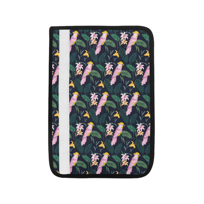 Cockatoo Pattern Print Design 03 Car Seat Belt Cover