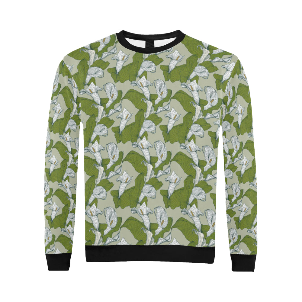 Lily Pattern Print Design LY08 Men Long Sleeve Sweatshirt