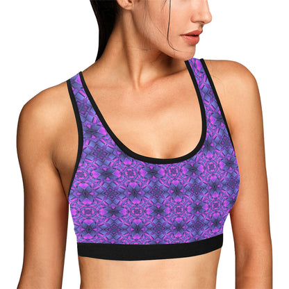 kaleidoscope Pattern Print Design Sports Bra