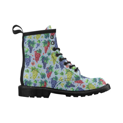 Grape Pattern Print Design GP06 Women's Boots