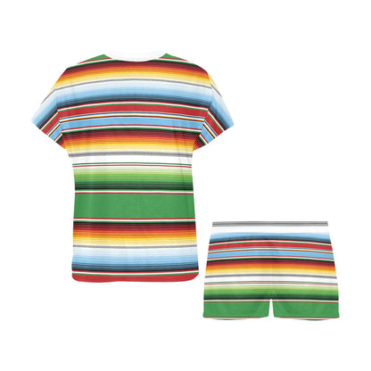 Serape Print Design LKS302 Women's Short Pajama Set