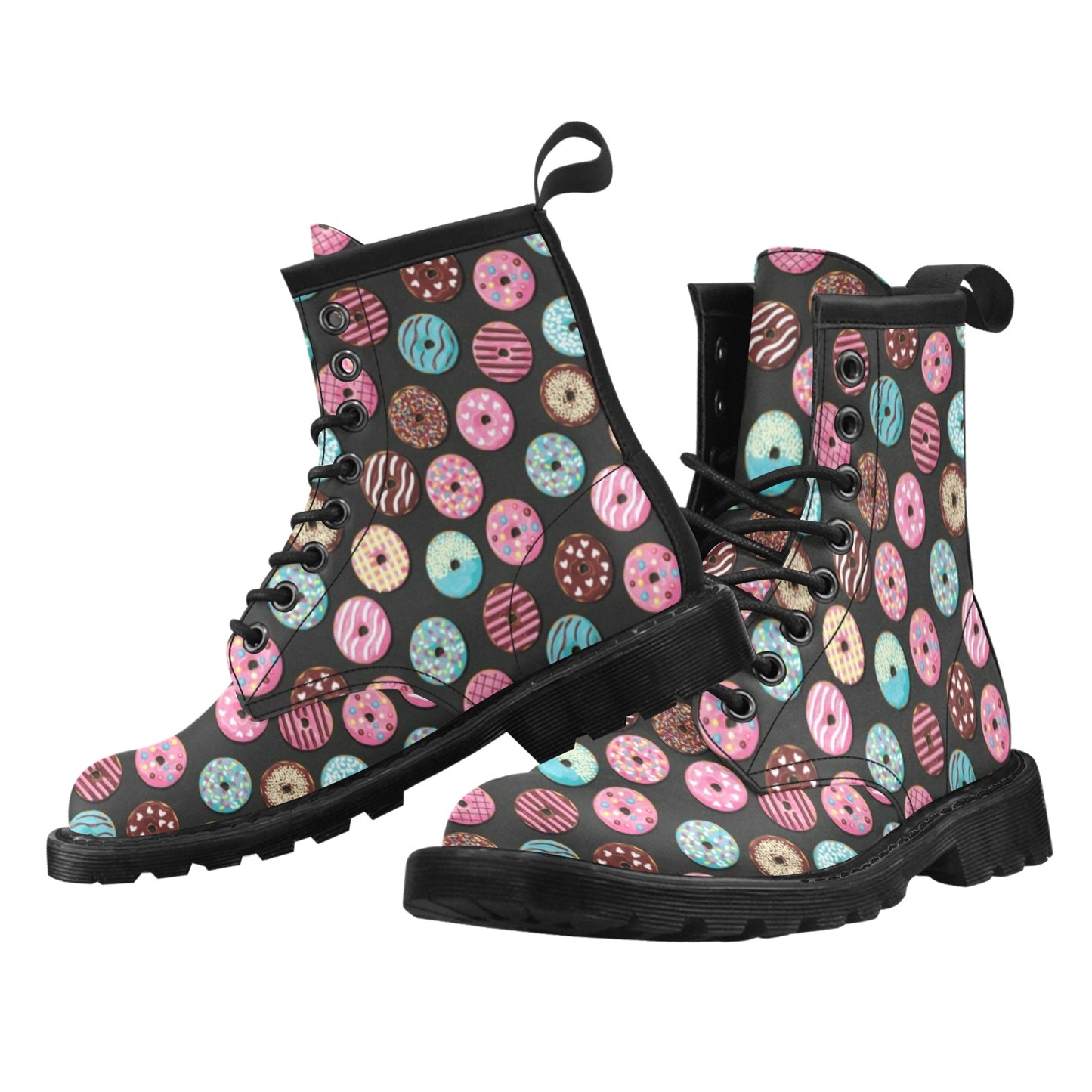 Donut Pattern Print Design DN02 Women's Boots