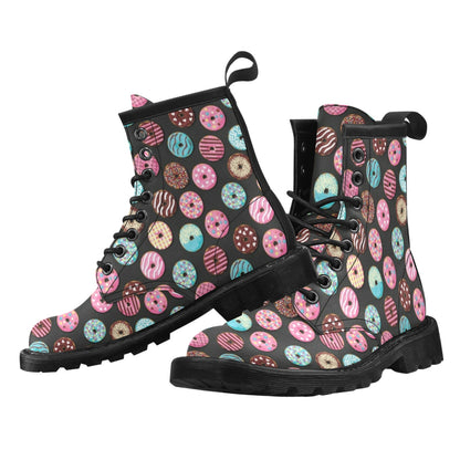 Donut Pattern Print Design DN02 Women's Boots
