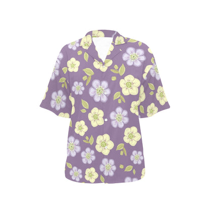 Anemone Pattern Print Design AM013 Women's Hawaiian Shirt