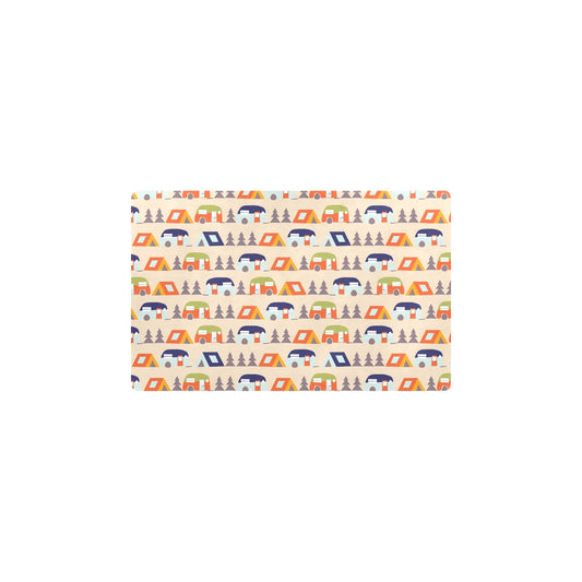 Camper Tent Pattern Print Design 03 Kitchen Mat