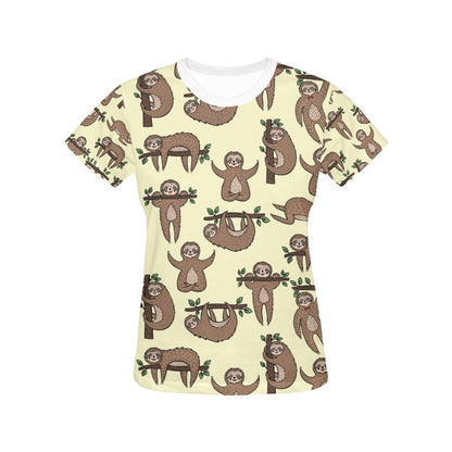 Sloth Print Design LKS3010 Women's  T-shirt