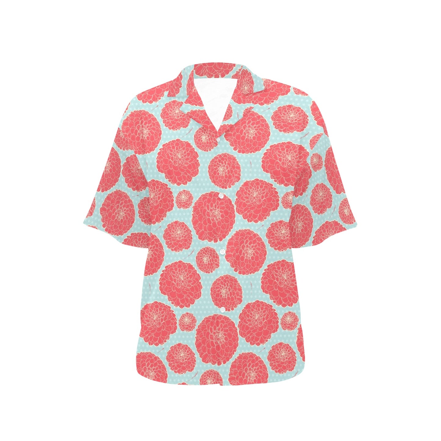 Marigold Pattern Print Design MR03 Women's Hawaiian Shirt