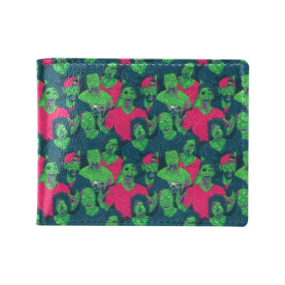 Zombie Themed Design Pattern Print Men's ID Card Wallet