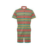 African Colorful Zigzag Print Pattern Men's Romper